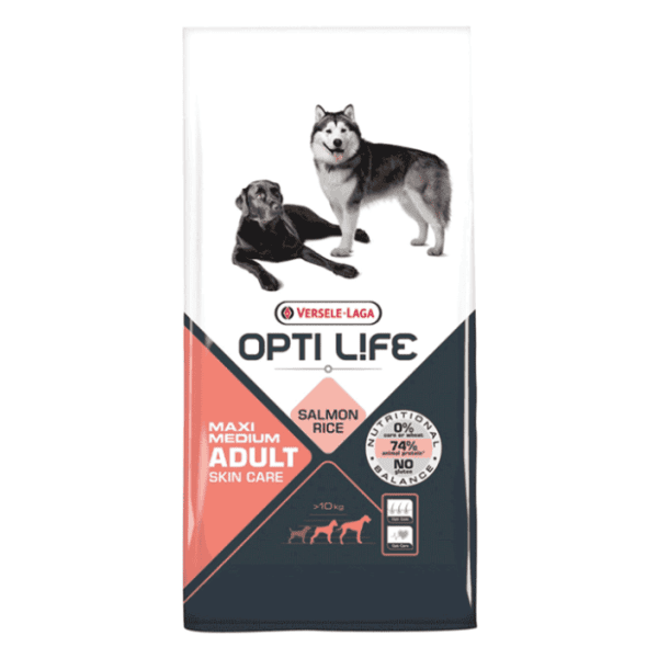 OPTI LIFE Medium & maxi adult skin care hrana za pse 12,5kg