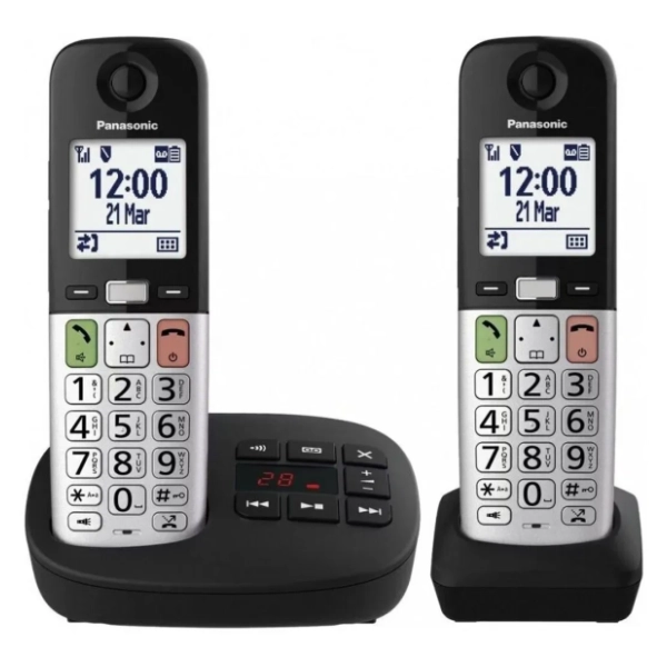 PANASONIC KX-TGU432EXB Duo crni bežični fiksni telefon