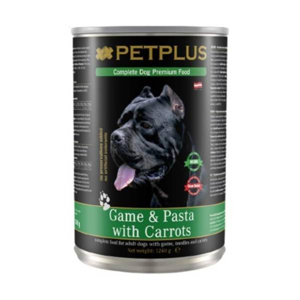 PET PLUS hrana za pse divljač nudle i šargarepa 1,24kg