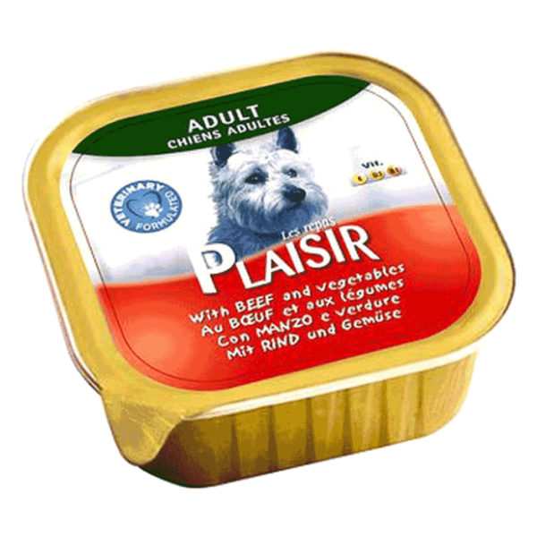 PLAISIR Adult pašteta za pse govedina i povrće 300g
