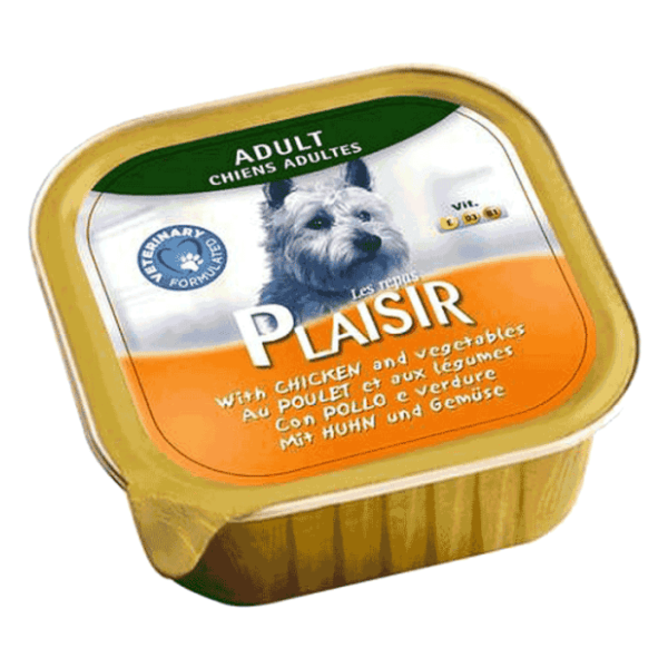 PLAISIR Adult pašteta za pse piletina i povrće 300g