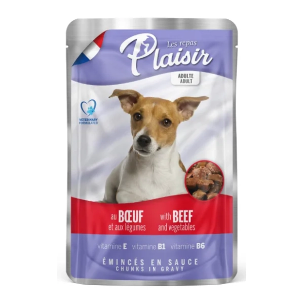 PLAISIR Adult sos za pse govedina i povrće 100g