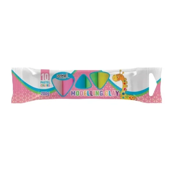 Plastelin S-COOL pastel 10kom 200g