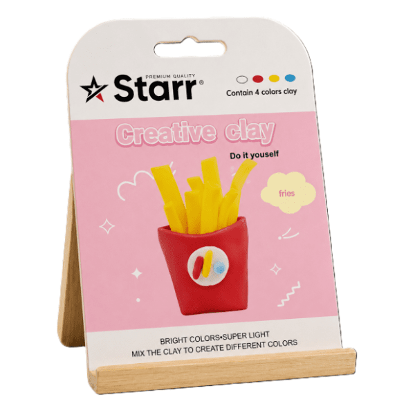 Plastelin STARR Clay set pomfrit 4 boje 63g