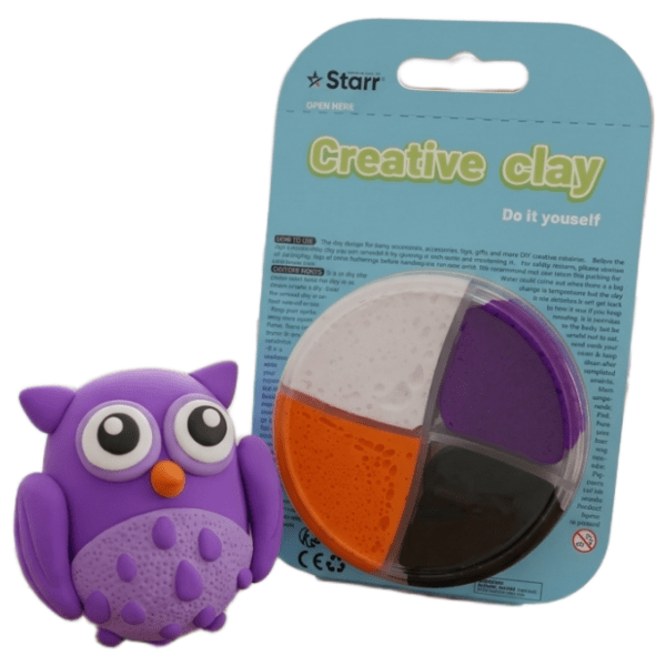 Plastelin STARR Clay set sova 4 boje 63g