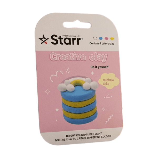 Plastelin STARR Clay set torta duga 4 boje 63g