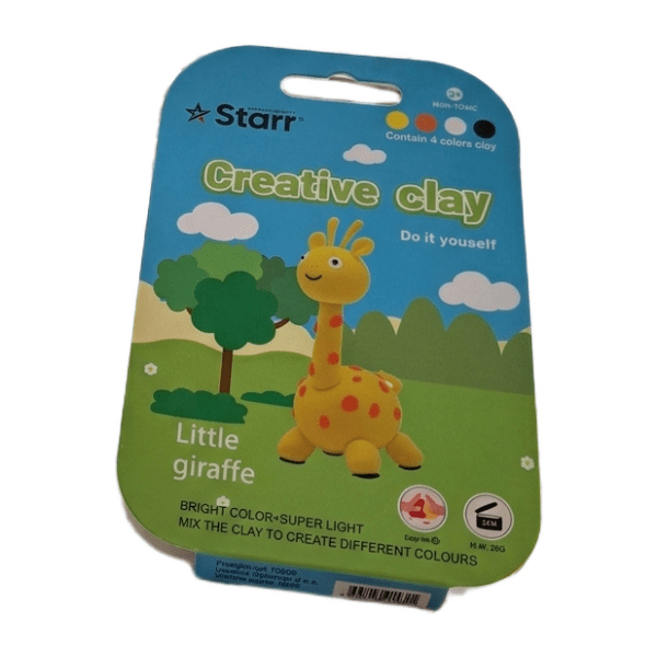 Plastelin STARR Clay set žirafa 4 boje 63g