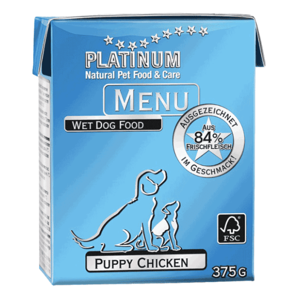 PLATINUM Menu puppy hrana za štence piletina 375g