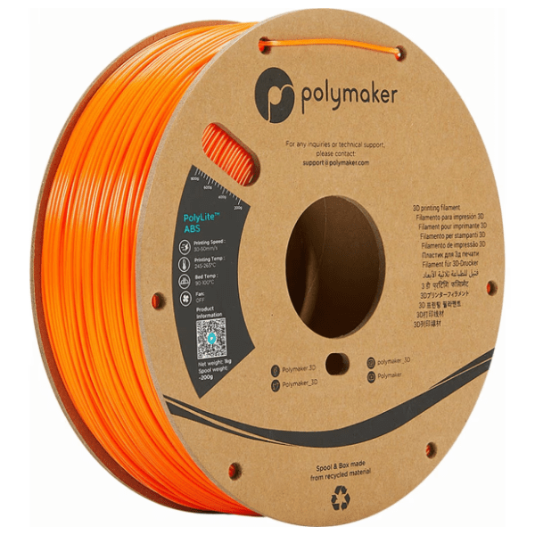 POLYMAKER PolyLite ABS 1,75 mm Orange 3D filament