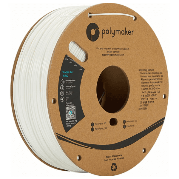 POLYMAKER PolyLite ABS 1,75 mm White 3D filament