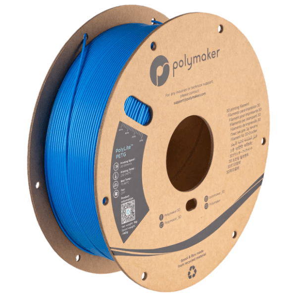 POLYMAKER PolyLite PETG 1,75mm Electric Blue 3D filament