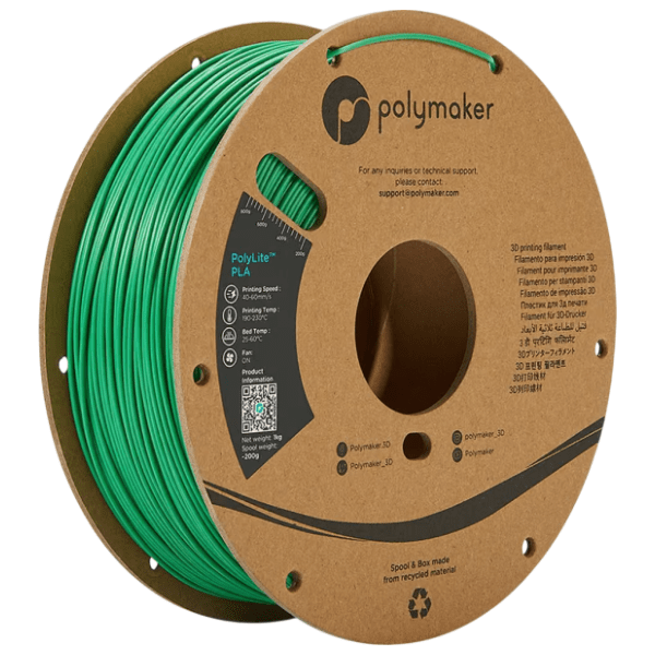 POLYMAKER PolyLite PLA 1,75 mm  Zelena 3D filament