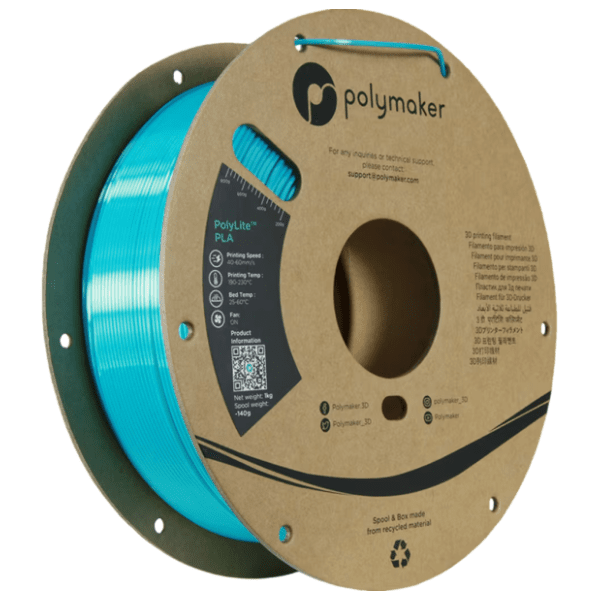 POLYMAKER PolyLite Silk PLA 1,75 mm Light Blue 3D filament