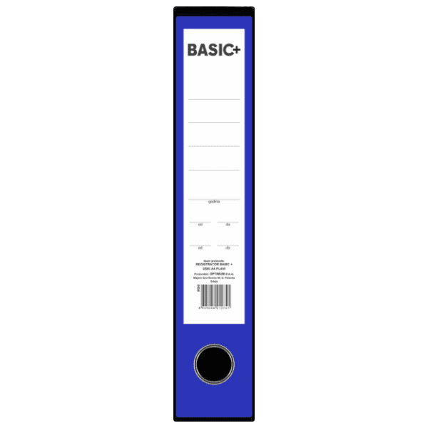 Registrator sa kutijom uski A4 OPTIMUM Basic+ plavi
