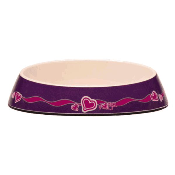 ROGZ Purple hearts melamin posuda za mace 200ml