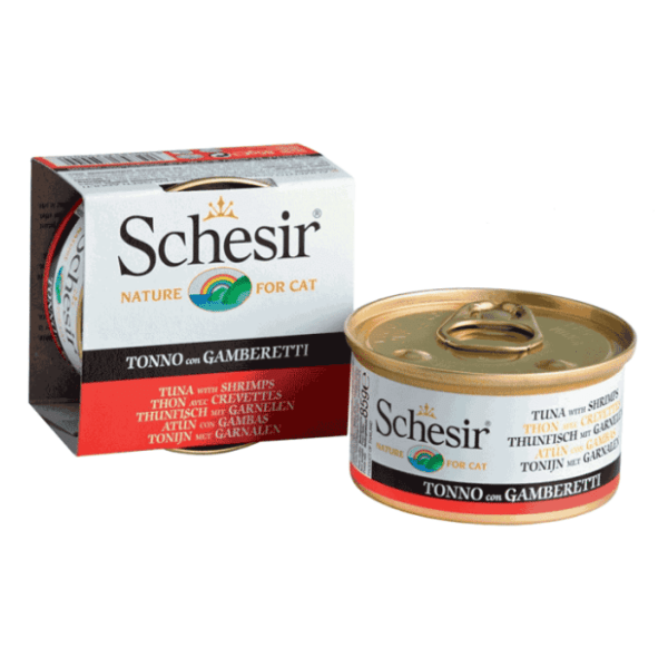 SCHESIR Jelly hrana za mačke tunjevina i inćun u želeu 85g