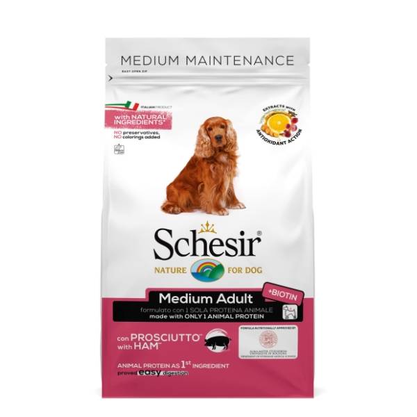 SCHESIR Maintenance medium adult hrana za pse šunka 3kg