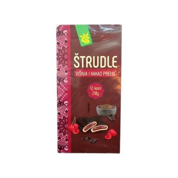 Štrudla SO TASTY višnje i kakao peliv 210g