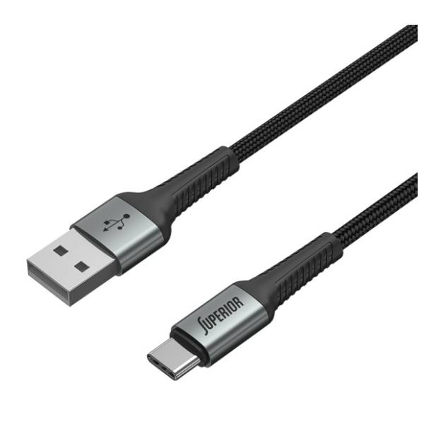 SUPERIOR konverter kabl USB-A na USB-C SU-K108 (Fast 27W 3A) 2m crni