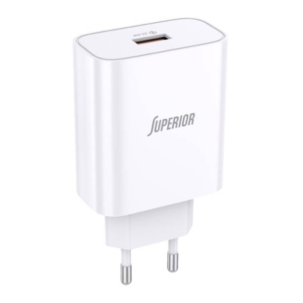 SUPERIOR punjač CO-DC27 Fast QC3.0 22.5W 5A beli