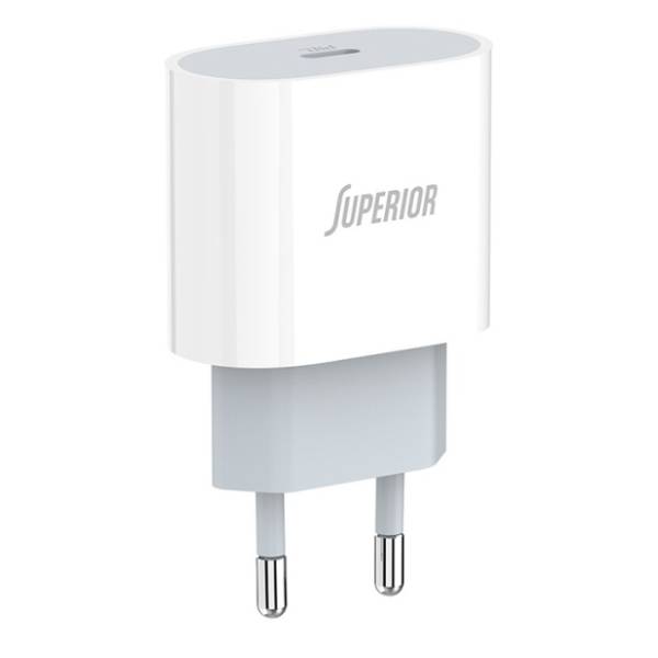 SUPERIOR punjač CO-DC55 Fast PD Type C 20W 3A/ beli