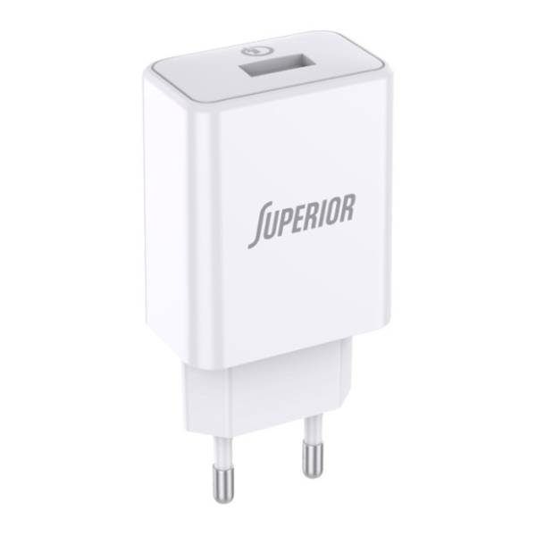 SUPERIOR punjač SU-P101 Fast QC3.0 18W 3A beli