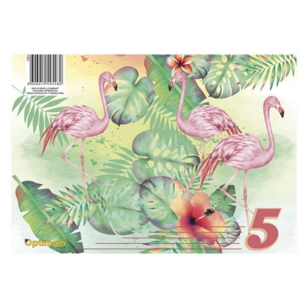 Torba za blok broj 5 OPTIMUM flamingosi 1kom