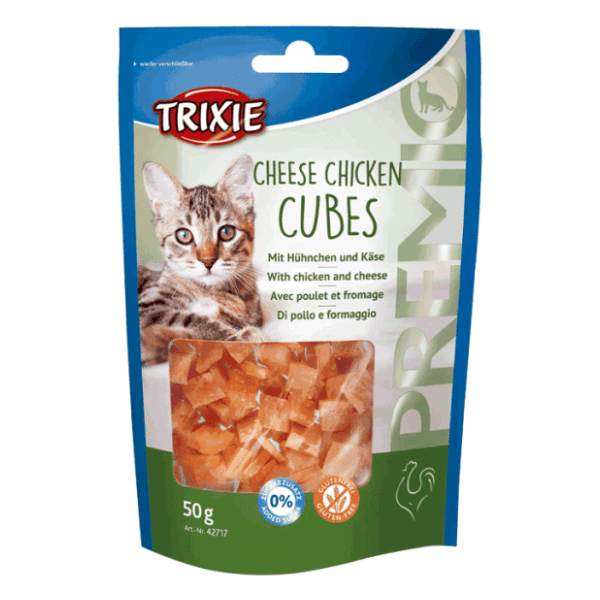 TRIXIE Chicken cubes poslastica za mace pileće kockice sir 50g