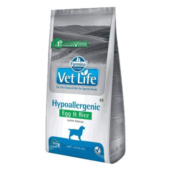 VET LIFE Hypoallergenic hrana za pse egg & rice 2kg