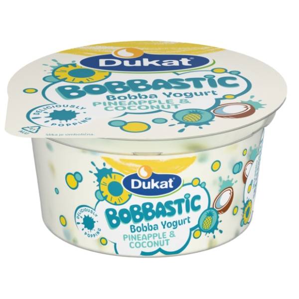 Voćni jogurt DUKAT Bobbastic ananas i kokos 150g