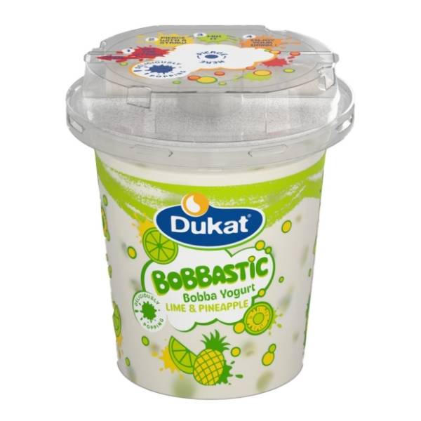 Voćni jogurt DUKAT Bobbastic limeta i ananas 300g