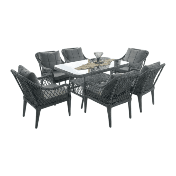 Baštenska garnitura HANAH HOME Hisar 6+1 grey