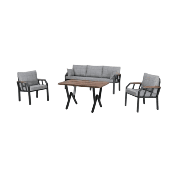 Baštenska garnitura HANAH HOME Nergiz 3+1+1 grey