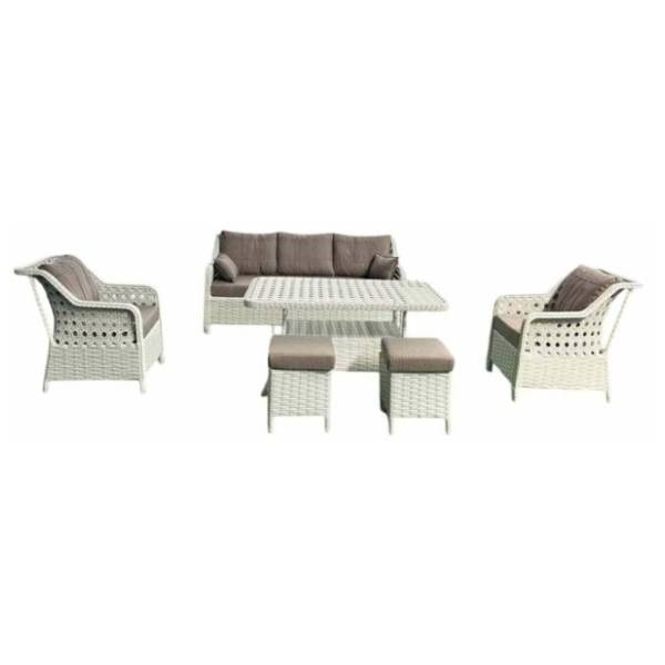 Baštenska garnitura HANAH HOME Rondi milky brown