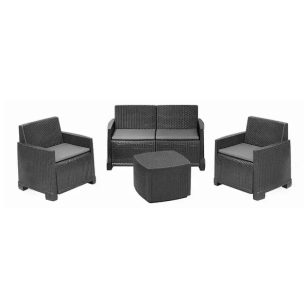 Baštenski set sa jastucima IPAE-PROGARDEN Como antracit