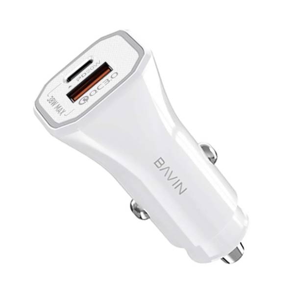 BAVIN auto punjač 20W PD QC3,0 USBType C bela - PC875