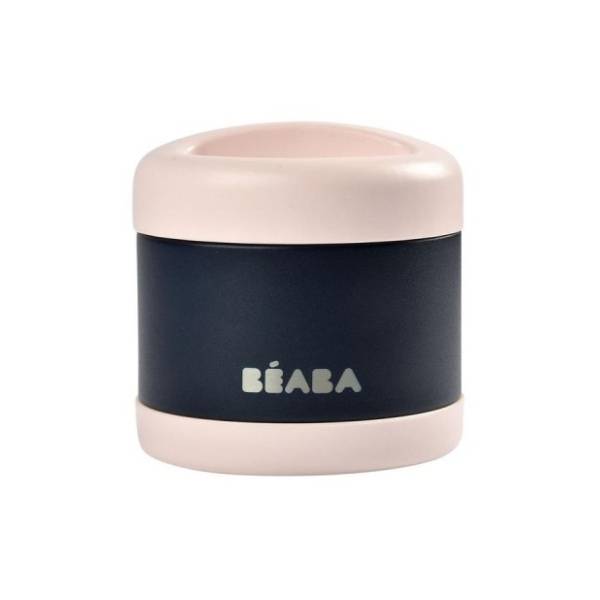 BEABA inox termo posuda 500ml plavo-roze