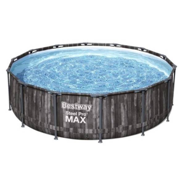 BESTWAY bazen sa pumpom 427x107cm Steel Pro max wood