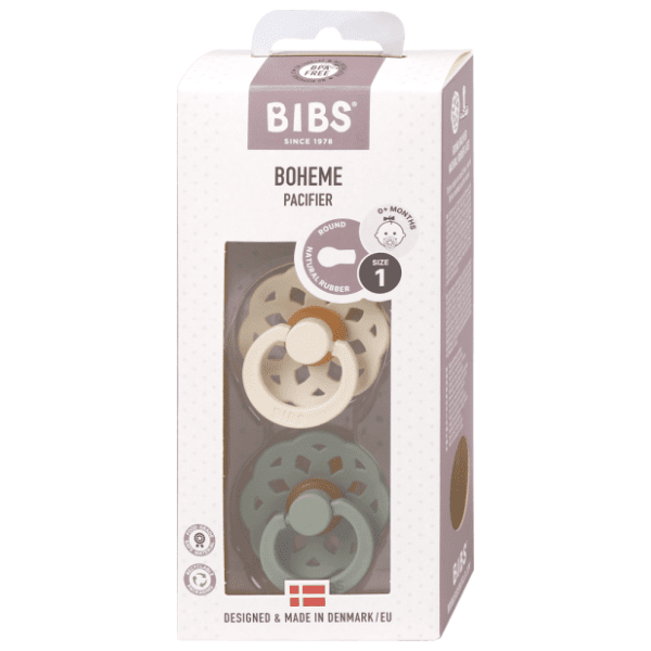 BIBS laža Boheme ivory & sage (0-6m) 2kom