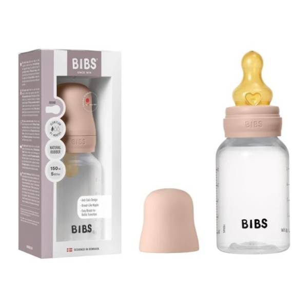 BIBS plastična flašica 150ml roze
