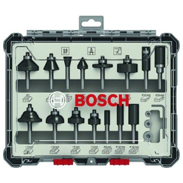 BOSCH 15-delni set glodala 2607017471