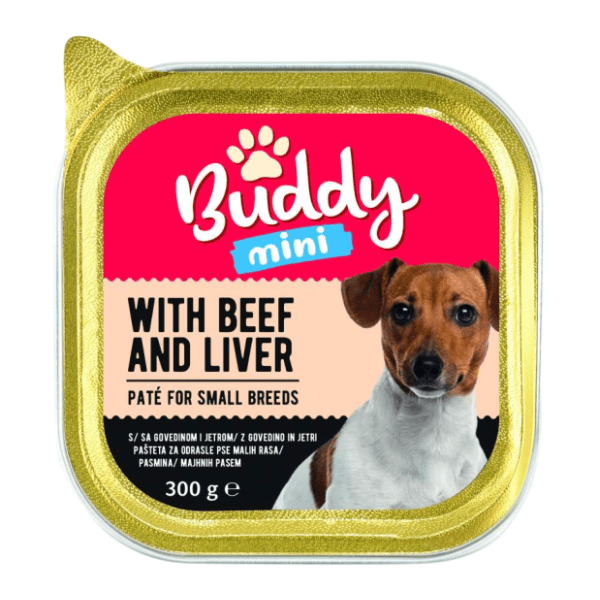 BUDDY pašteta za pse govedina i jetra 300g
