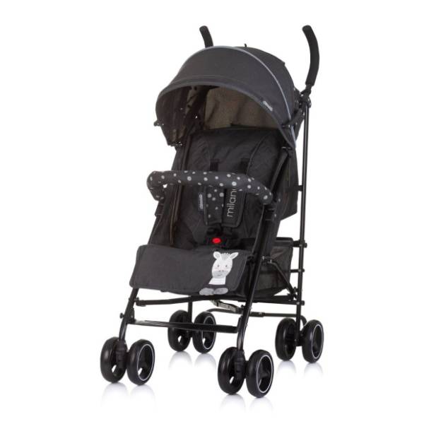 CHIPOLINO kišobran kolica za bebe Milano zebra crna