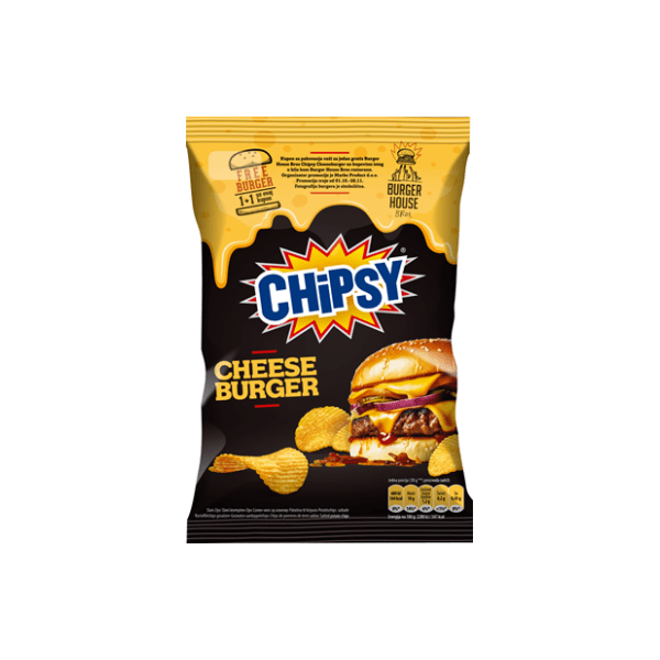 Čips CHIPSY cheeseburger 85g