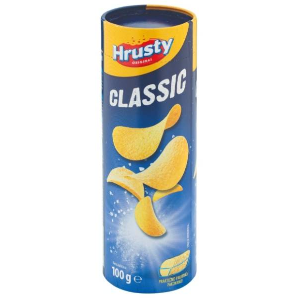 Čips HRUSTY classic slani u tubi 100g