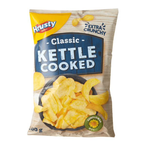 Čips HRUSTY classic kettle cooked 100g