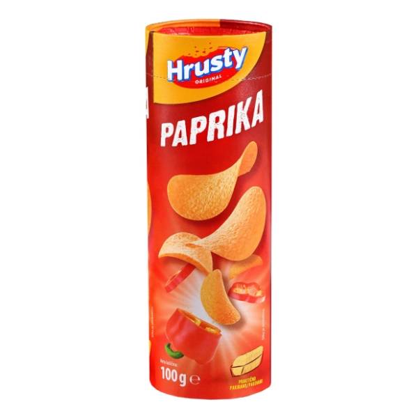 Čips HRUSTY paprika u tubi 100g