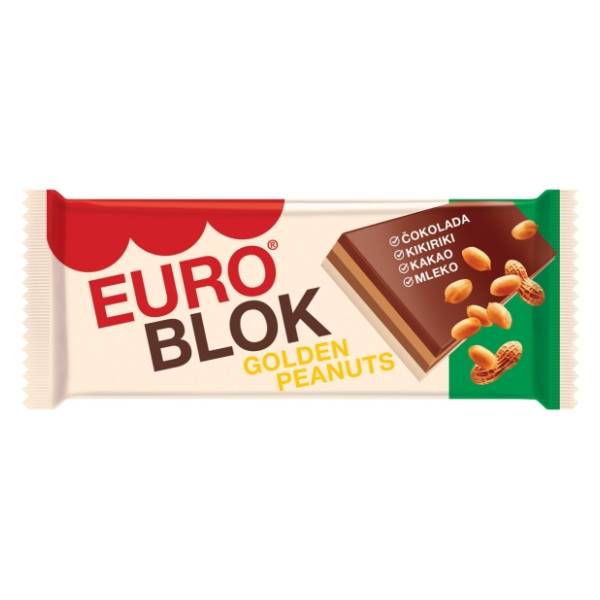 Čokolada SWISSLION Eurocrem blok kikiriki 100g