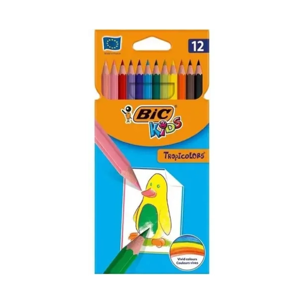 Drvene bojice BIC kids tropicolors 12kom