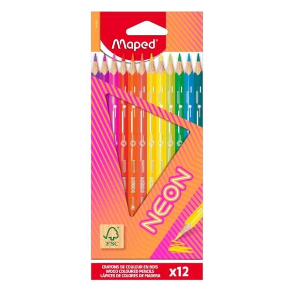 Drvene bojice MAPED neon 12kom